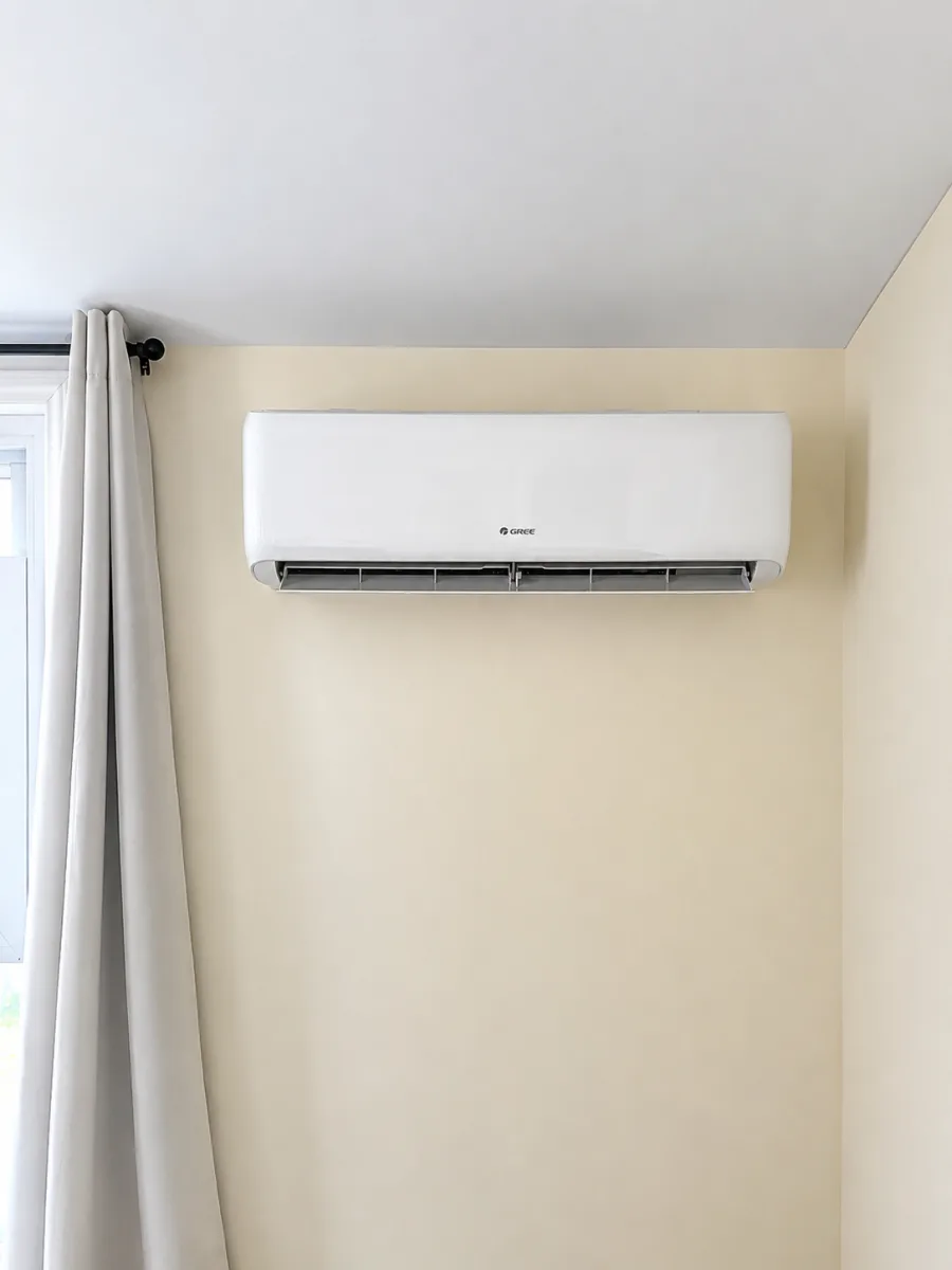 Gree mini-split wall-mounted AC installed in a bedroom